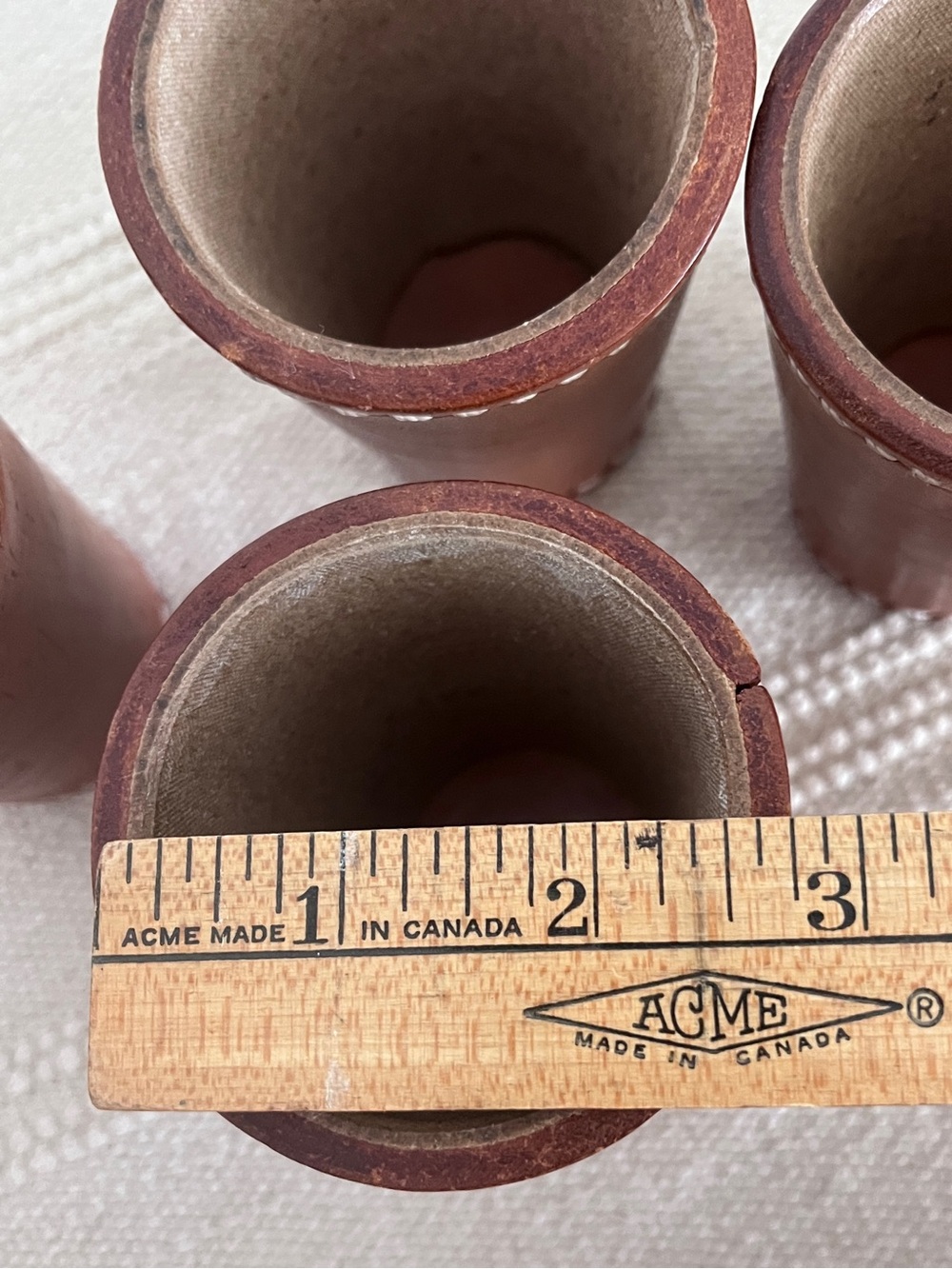 Romor’s Chilean Saddlery Leather Dice Cups Set of 4 - Picture 6 of 7